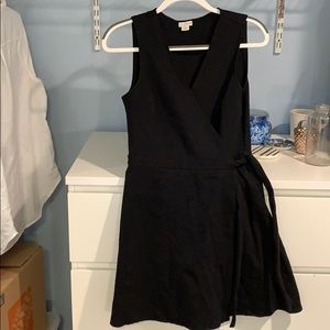 J Crew black wrap dress